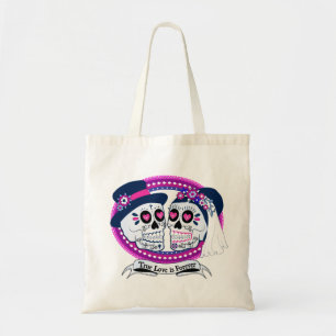 Tote Saco-Marinho do bolsa do Los Novios e rosa quente