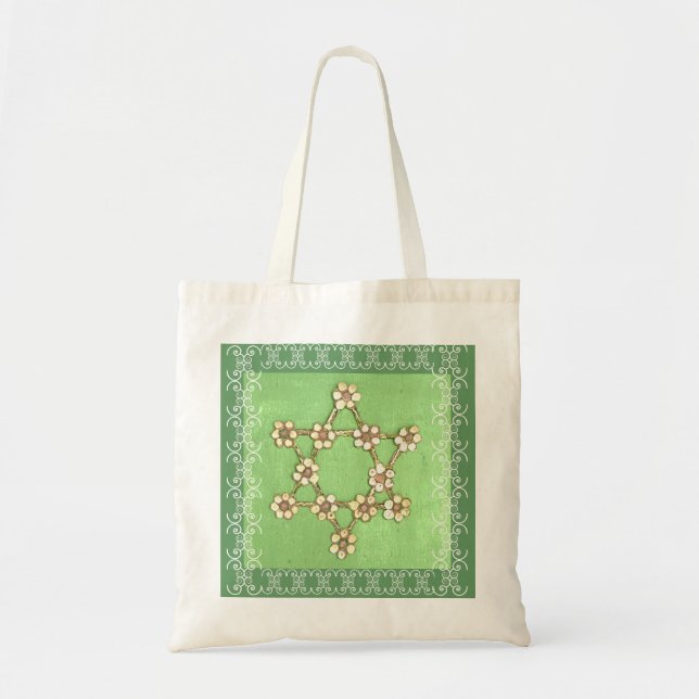 Tote Saco ou o bolsa judaico da estrela de David (Frente)