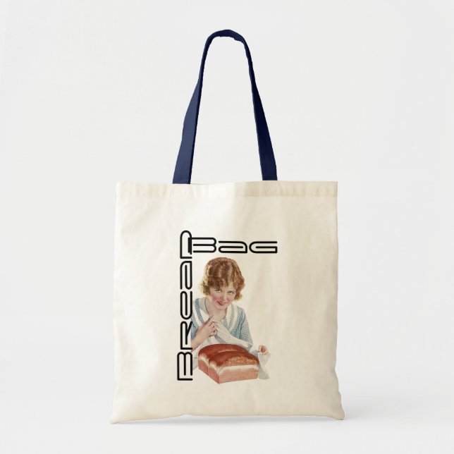 Tote Saco retro da farinha do bolsa do saco do pão do (Frente)