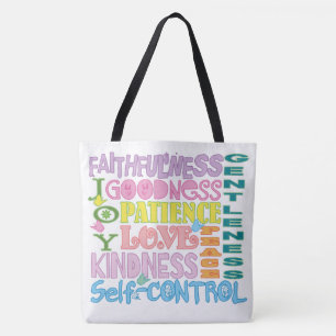 Tote Sacolola Fruta do Espírito Santo Bolsa Cristã