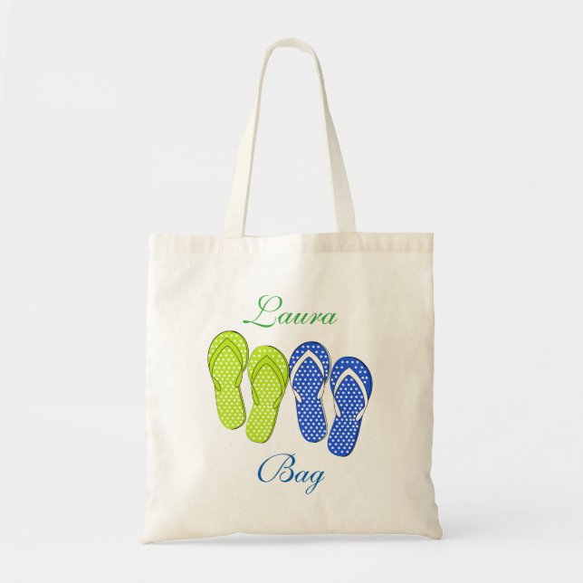 Tote Sacudir Flop Bolsa de praia (Frente)