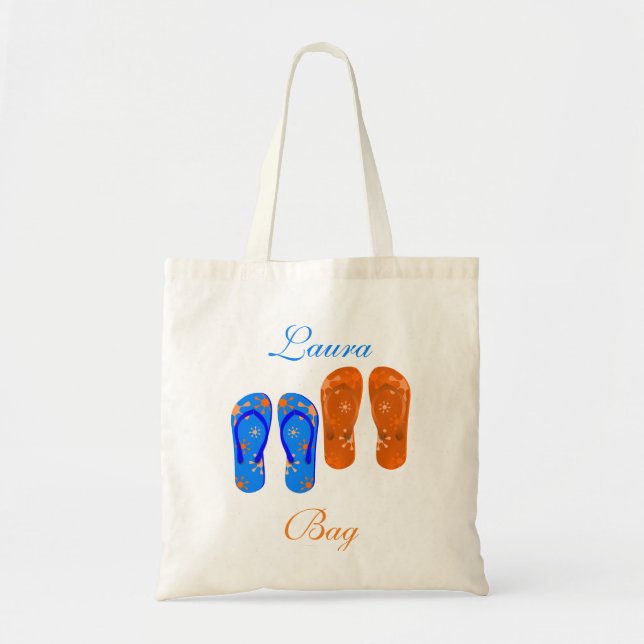 Tote Sacudir Flop Bolsa de praia (Frente)