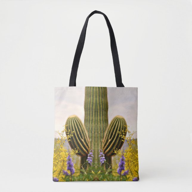 Tote Saguaro no bolsa da lavanda (Frente)