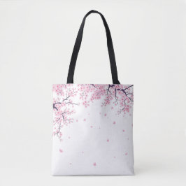 Tote Sakura Flor de Cerejeira Bolsa Japonesa de Lona