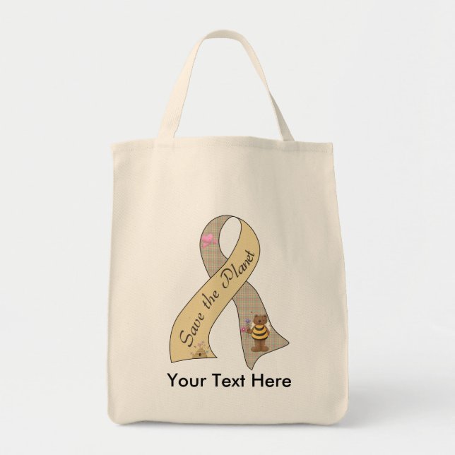 Tote Salve o planeta: Bolsa da mercearia das abelhas de (Frente)