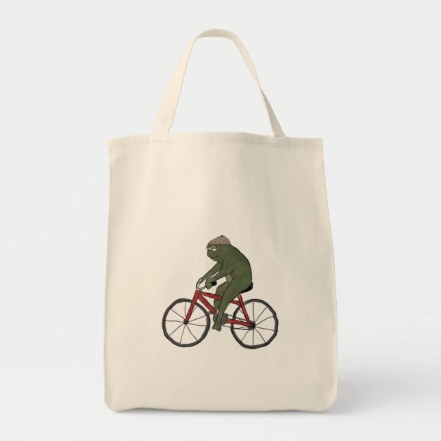 Tote Sapo cavalheiro em uma bolsa de bicicleta (Frente)