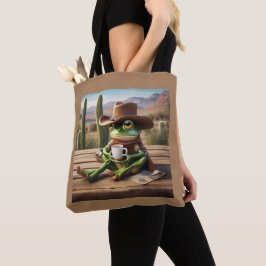 Tote Sapo de vaqueiro adorável, aproveitando o Bolsa de