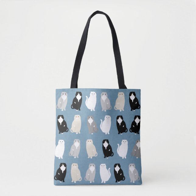 Tote Scottish Fold Allover Bolsa (Frente)