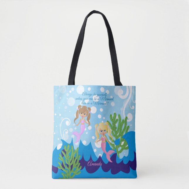 Tote Seja uma Sereia - Bolsa de praia (Frente)