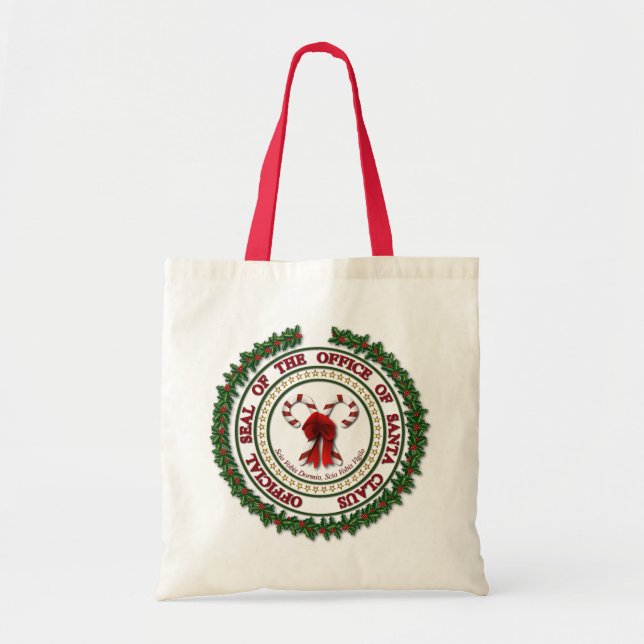 Tote Selo do Escritório de Santa Claus Bolsa (Frente)
