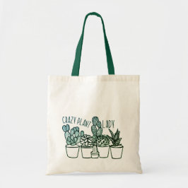 Tote Senhora louca da planta - o bolsa das canvas -