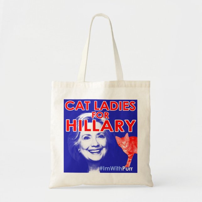 Tote Senhoras do gato para o bolsa de Hillary (Frente)