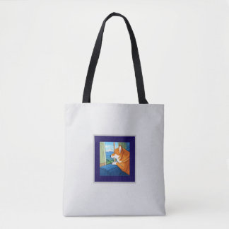 Tote Shiba inu bonitinho olhando o Bolsa do Monte Fuji
