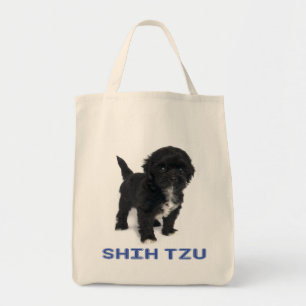 Tote Shih Tzu Black E White Puppy Dog Love Bolsa