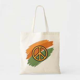 Tote Símbolo de Paz de ouro Bolsa de Orçamento