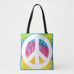 Tote Símbolo de paz Hippy Bolsa