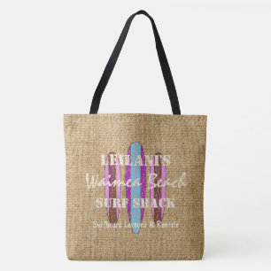 Tote Sinal de surf Personalizar Monograma Bolsa de prai