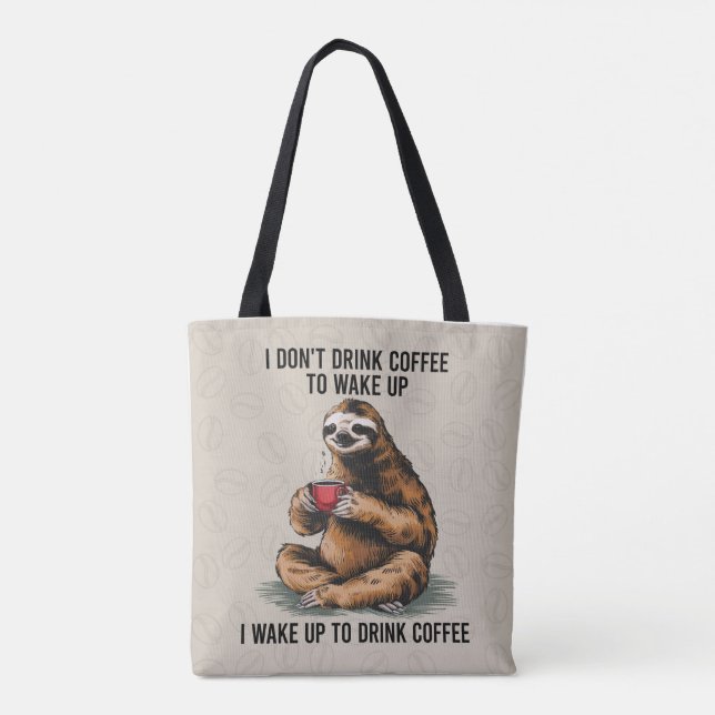 Tote Sloth Love Coffee Bolsa (Verso)