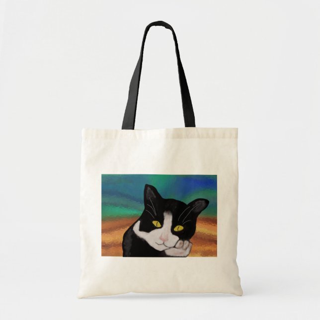 Tote Smoking a bolsa de canvas do gato (Frente)