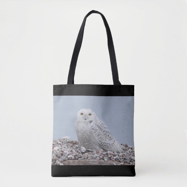 Tote Snowy Owl em Shells Bolsa (Frente)