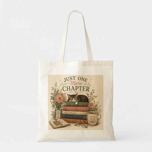 Tote Só Mais Um Capítulo Bolsa de Lona para Amantes de  (Frente)