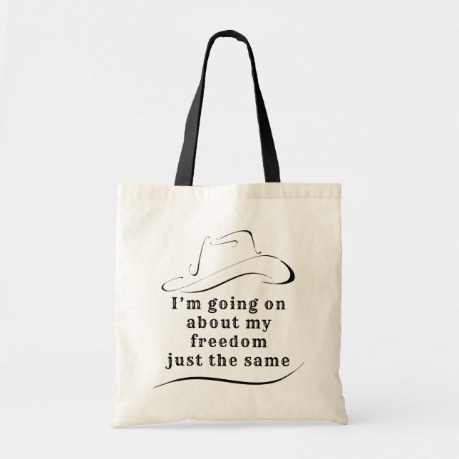 Tote Sobre o meu Bolsa de orçamento de liberdade (Frente)