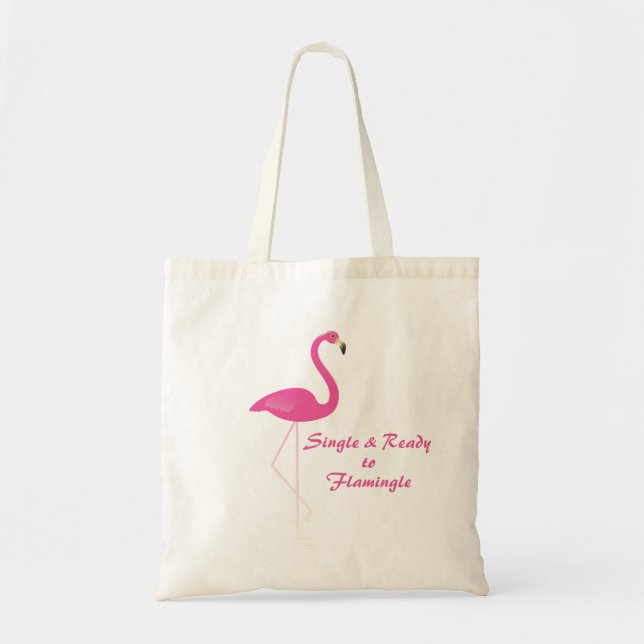 Tote Solteiro & Pronto para Flamingle Budget Bolsa (Frente)