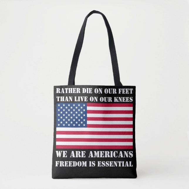 Tote Somos americanos (negros) Bolsa (Frente)