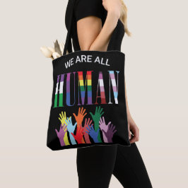 Tote Somos Todos Bolsa de Mãos Coloridas Humanas