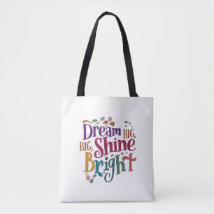 Tote Sonhe Grande, Bolsa do Ombro Brilhante Brilhante