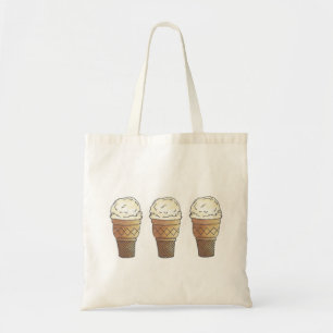Tote Sorvete de baunilha Cones Foodie Bolsa