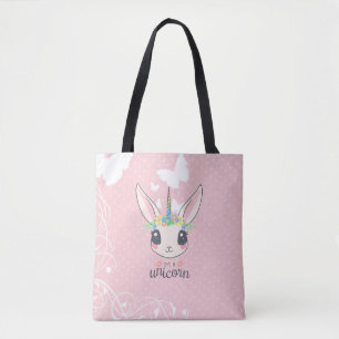 Tote Sou um Bolsa de coelho unicórnio