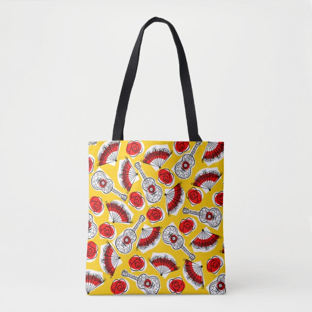 Tote Souvenirs em todo o bolsa vermelho (Frente)