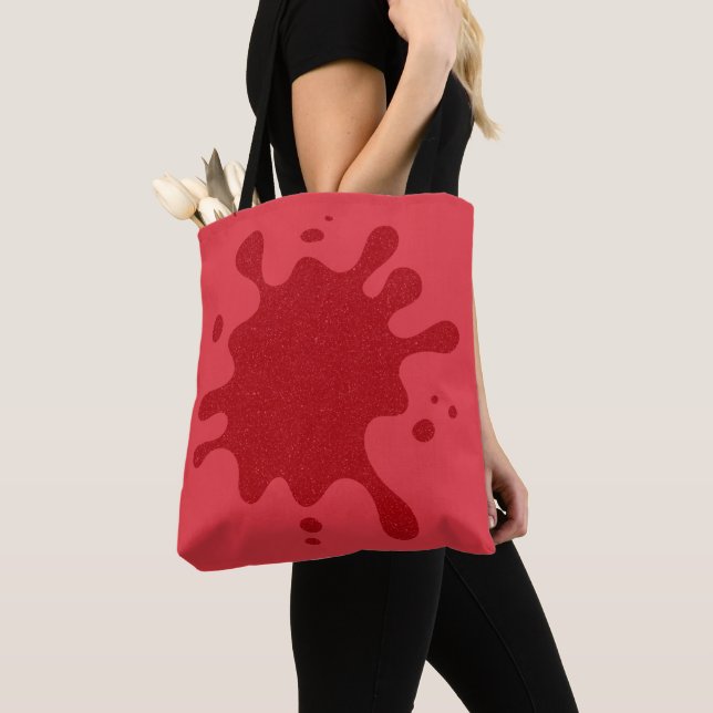 Tote Splatter Vermelho de Tomato Personalizável (Close Up)