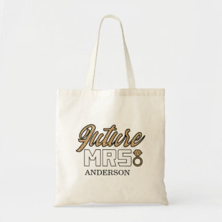 Tote Sra. futura o Bolsa Saco-Ouro & preto