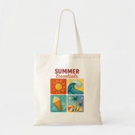 Tote Summer Essentials Bolsa — Retro Beach Vibes