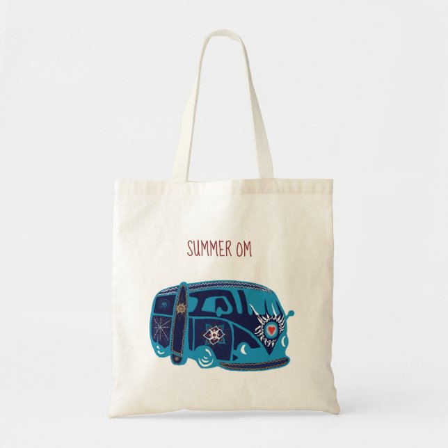 Tote Summer Om Hippie Van Budget Bolsa (Frente)