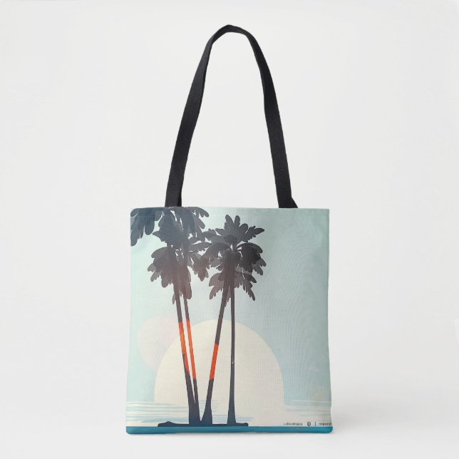 Tote Sunset Palms Bolsa (Frente)