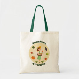 Tote Sunshine & Vegggg - Bolsa do mercado para agricult