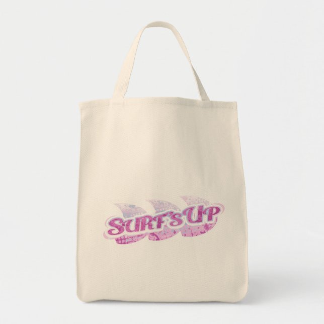 Tote "Surf" surfista rosa e roxo na bolsa (Frente)