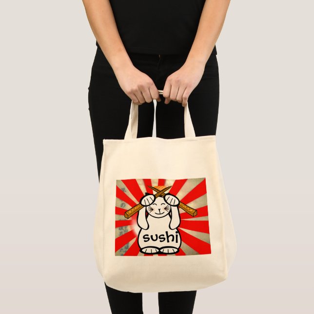 Tote Sushi Maneki Neko Bolsa (Frente (produto))