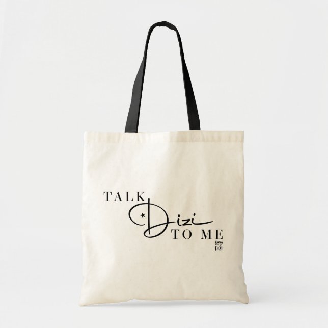 Tote Talk Dizi Script Black Basic Bolsa (Frente)