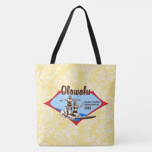 Tote Tandem Surfing Hawaiian Vintage Hibiscus Bolsa de 