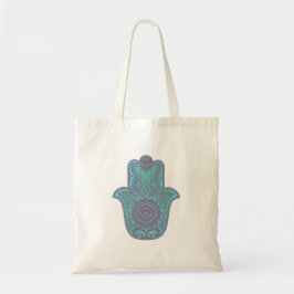 Tote Teal Hamsa Bolsa