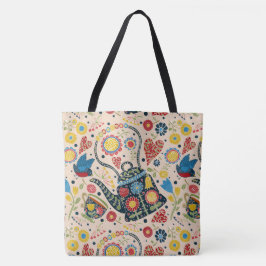 Tote Tempo do chá por todo o Impressão - Bolsa - Ver tr