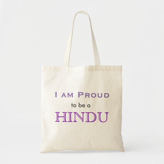 Tote Tenho orgulho de ser um bolsa hindu (Frente)