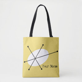 Tote Texto amarelo azzle por toda a bolsa