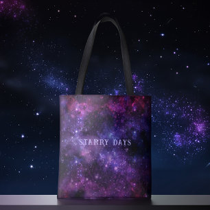 Tote Texto Personalizado - Bolsa com o tema Espaço da N