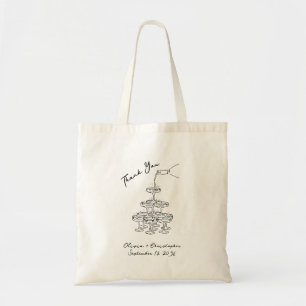 Tote Torre de Champanhe Elegante Obrigado Bolsa de Casa