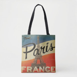 Tote Torre Eiffel do avião do bolsa de Paris France do